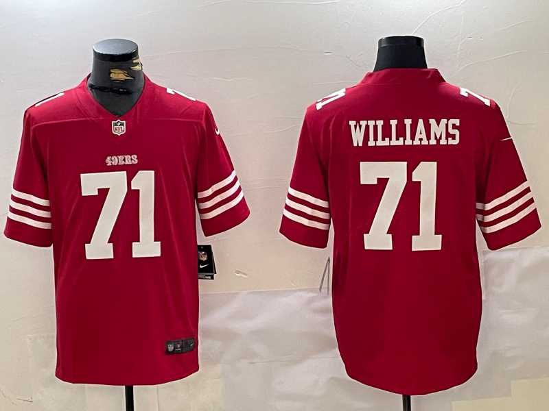 Mens San Francisco 49ers #71 Trent Williams Red Vapor Untouchable Limited Stitched Jersey->san francisco 49ers->NFL Jersey